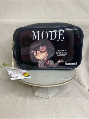 Primark Disney Pixar Incredibles Edna Mode Cosmetic Make Up Bag Case NWT